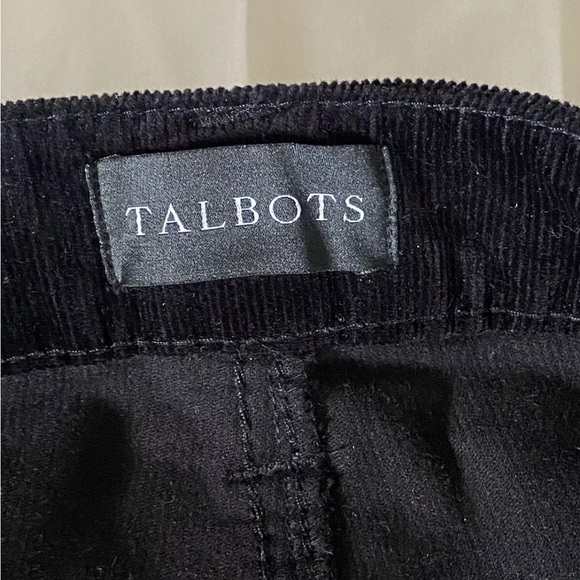Talbots Black Straight Leg Corduroy Pants Women’s Size 4 Full Length - Picture 3 of 9